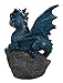 Atlantic Collectibles Adorable Quartzite Blue Baby Dragon On Fossil Cove Figurine 5