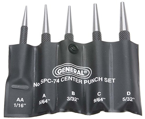 Click Here to See More Images General Tools SPC74 Round Shank Center Punches, Set of 5