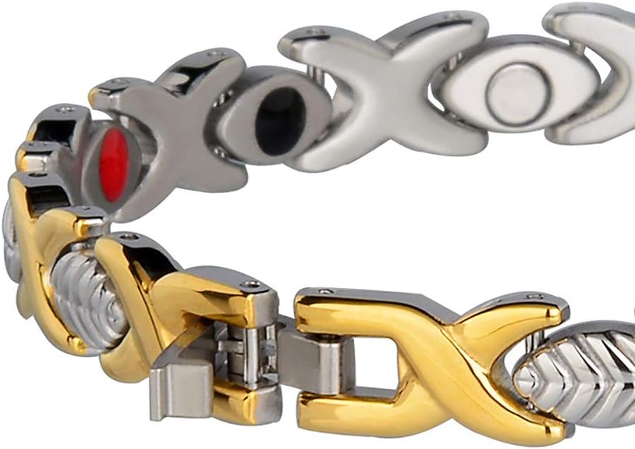 XINGXINGNS Magnetic Therapy Adjustable Bracelet Hematite Magnetic Therapy Link Bracelet with Free Links Removal Tool,Take Care of Your Lover with Health