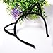Mudder Cat Ear Headband Hair Hoop Headband for Party and Daily Decoration, Black and Leopard, 2 Pieces