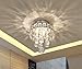 Surpars House Mini Style 3-Light Chrome Finish Crystal Chandelier Pendent Light for Hallway,Bedroom,Kitchen,Kids Room,3x1W Bulb Included