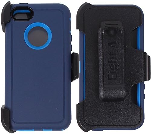 Apple iPhone 5C Case,Heavy Duty Defender Impact Rugged with Built-in Screen Protector Camouflage Case Cover for iPhone 5C (Navy Blue)