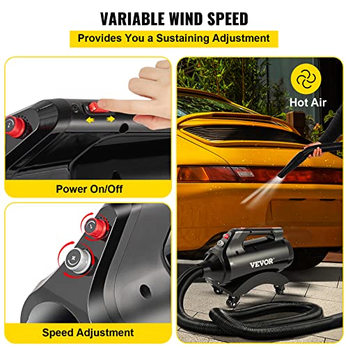 VEVOR Car Dryer Blower,Powerful Car Air Blower with,Plug Portable Car