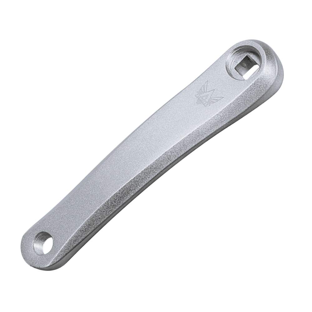 MUXSAM Bike Crank Arm Left 170mm Square Inner Hole Aluminum Alloy Silver Single Speed Crankset for Mountain Bike