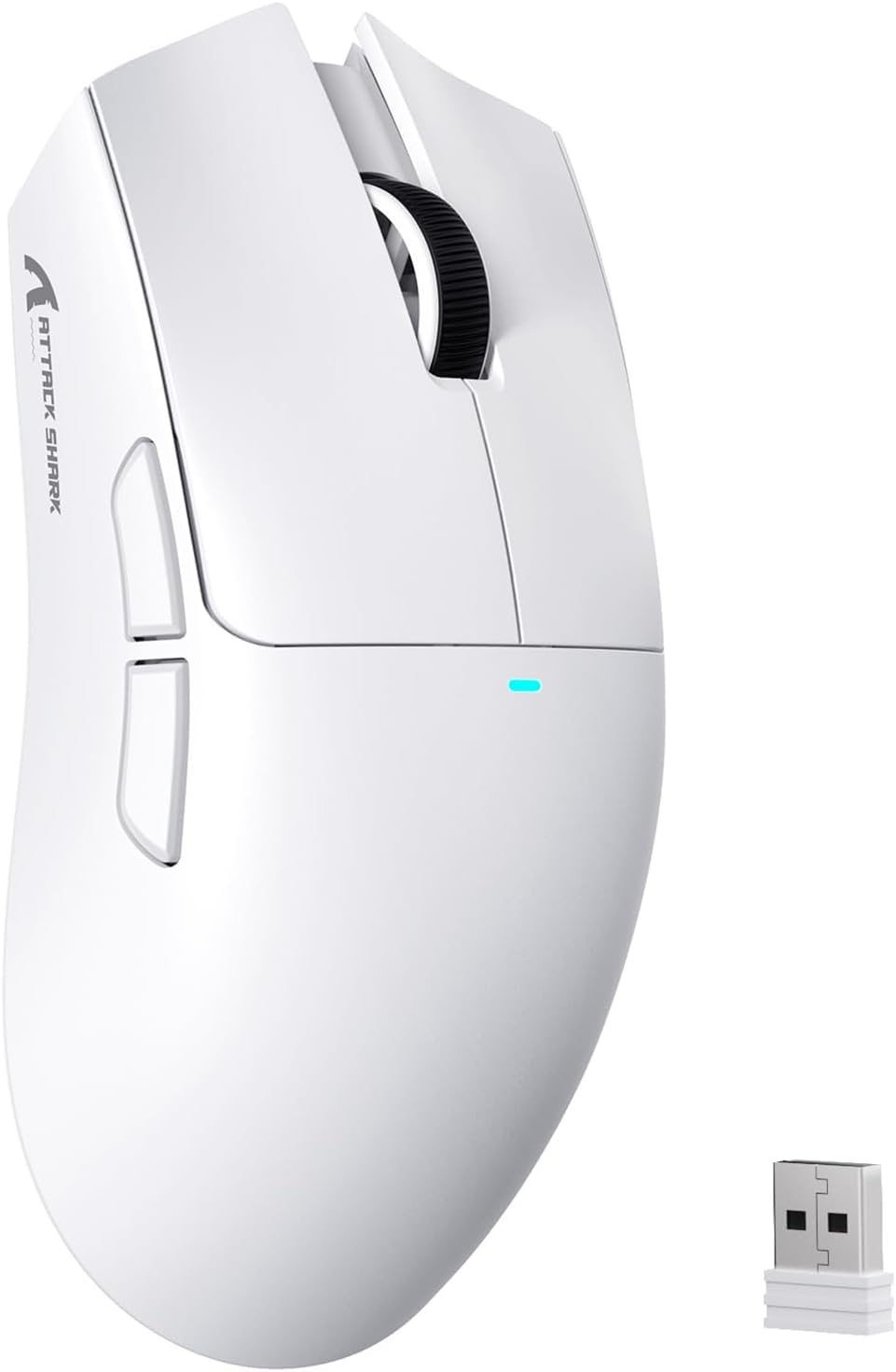 MAMBASNAKE Attack Shark X11SE Lightweight Wireless Gaming Mouse, Tri-Mode 2.4G/USB-C Wired/BT, 22K DPI, PAW3311 Optical Sensor, 59g, 5 Programmable Buttons, 300mAh Battery for PC/Mac(White)