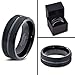 Charming Jewelers Tungsten Wedding Band Ring 8mm Men Women Comfort Fit Black Bevel Edge Brushed Polished Size 9.5