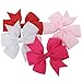 Fortop Baby Girls Boutique Grosgrain Ribbon Pinwheel Hair Bows With Clips For Teens Babies 40Piece