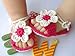 Baby Newborn Infant Girls Crochet Knit Rose White Socks Crib Casual Shoes Prewalker 0-12m