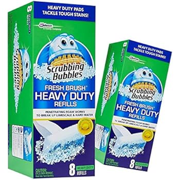 (2 Pack) Scrubbing Bubbles, Fresh Brush HEAVY DUTY Refills, 8 ct. ea.