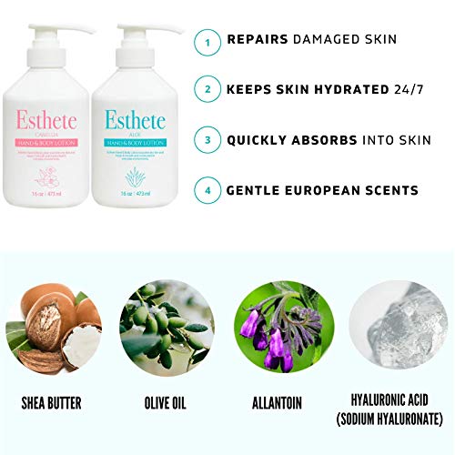 Esthete Shea Butter Body Lotion Professional Grade Lightweight Hand