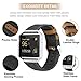 Jobese Compatible with Fitbit Blaze Bands, Soft Classic Canvas Fabric Straps with Genuine Leather Bands with Silver Metal Frame Compatible with Fitbit Blaze Bands Men Women