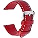12 Colors for Quick Release Leather Watch Band, Fullmosa Axus Genuine Leather Watch Strap 22mm Red