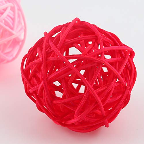 DomeStar Rattan Ball, 24PCS 2 Inch Wicker Ball Decorative Ball Orbs Vase Bowl Fillers
