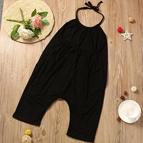 TIFENNY Clearance Baby Girls Straps Rompers Jumpsuits Piece Pants Clothing,Black,3T