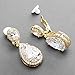 Mariell Gold Plated Cubic Zirconia Clip-On Bridal Earrings, Precision Cut CZ Crystals, Non-Pierced Dangle Earring for Brides, Jewelry for Wedding, Mother of the Bride