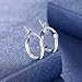 Sterling Silver Hoop Earrings (Silver-13mm 1/2