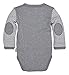 Burt's Bees Baby Unisex Baby Bodysuit & Pant Set, 100% Organic Cotton, Charcoal Classic Stripe, 0-3 Months