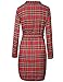 FANCYINN Women Long Sleeve Check Shirt Dress Plaid Pattern Tunics Casual Button Down Asymmetric Hem Blouse Tops