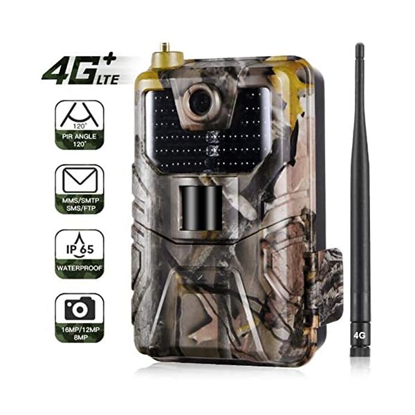 HUJUNG 4G Wildkamera Fotofalle 16MP 1080P mit Handy übertragung, Jagdkamera 4G GSM GPRS Low-Glow 940nm IR-LEDs, Infrarot… – Bild 3