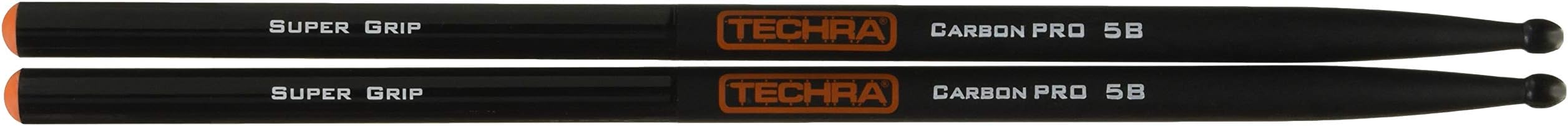 Techra Carbon Pro Super Grip Drum Sticks, (CPSG_5B)