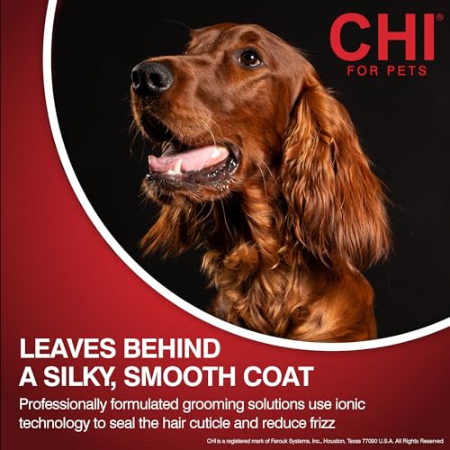 CHI FOR DOGS ROSE HIP OIL 2 IN 1 SHAMPOO AND CONDITIONER FOR DOGS, 12 OZ – BEST DOG SHAMPOO FOR DOGS WITH DRY SKIN – SULFATE & PARABEN FREE, PH BALANCED FOR DOGS, MADE IN THE USA