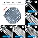 4.1 Inch High Pressure Shower Head with 5 Different Shower Spray Modes, HOPOPRO High Flow Fixed Showerheads, ABS Rain Shower Head, 1-Minute Quick Installations, Modern Look