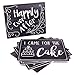 Wedding Photo Booth Sign Props - Set of 5 - Double Sided Hard Plastic Prop Signs (Chalkboard Style)
