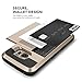 For Galaxy S6 Edge + Plus Case,JOBSS [Card Pocket] Shockproof Dual Protective Shell Rubber Bumper with Card Holder Slot Wallet Case Cover Shell For Samsung Galaxy S6 Edge Plus G928 G9287[Gold]