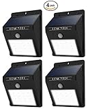 Lemontec Waterproof Wireless Solar Spotlight with Motion Sensor, Pack of 4