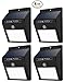 Lemontec Waterproof Wireless Solar Spotlight with Motion Sensor, Pack of 4