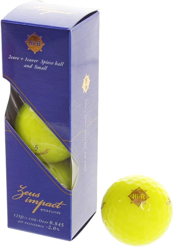 Amazon キャスコ Kasco ゴルフボール Zeusimpact2 高反発ゴルフボール スリーブ メンズ Zeusimpact2 イエロー キャスコ Kasco ゴルフボール