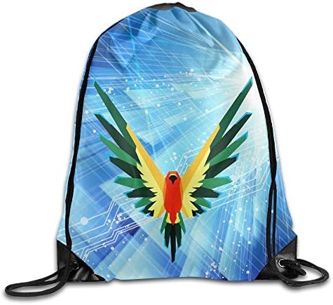 Elsaer Logan Paul's Parrot Logo Bag Maverick Design Sport Gym Sack Drawstring Backpack Bag