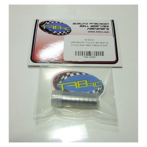 1/8x3/8x5/32 Precision ABEC 3 Ball Bearings Metal Shields (10) R2-ZZ