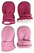 N'Ice Caps Little Kids and Baby Easy-On Sherpa Lined Fleece Mittens - 2 Pair Pack