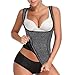 TELALEO Neoprene Sauna Waist Trainer Corset Vest for Weight Loss, Hot Sweat Slimming Vest for Women-Gray-2XL