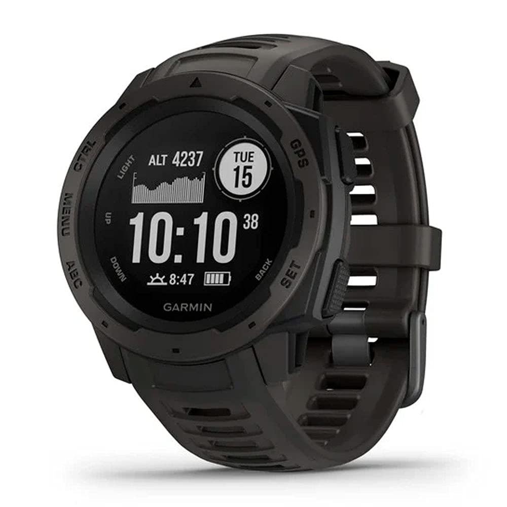Garmin [ Renewed Instinct (45mm), Rugged GPS Smartwatch, Built-in Sports Apps, Ultratough Design Features, Graphite (Renewed)