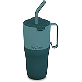 Klean Kanteen Rise Insulated Tumbler - Reusable Tumbler for Quick Hydration - Stainless Steel - Vacuum Insulation - Dishwasher-Safe - BPA-Free - Straw Lid - 26 oz - Brittany Blue