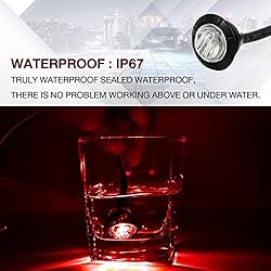 TMH 10 Pcs 3/4 Inch Clear Lens Red 3 LED Mini Round