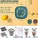 Hair Catch Shower Drain Hair Trap Shower Hair Drain Catcher Silicone Bathtub Drain Cover Hair Stopper Universal Home Drain Protector Tub Drain Filter Hair Cather Strainer for Bathroom Kitchen, 2 PCS