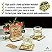 Navady Natural Wood Coasters with Holder Set of 4 (3.9 x 3.9 Inches), Wooden Table Coasters for Drinks, Funny Coasters, Funny Housewarming Gifts, New Home Gift Ideas (Funny Quote)