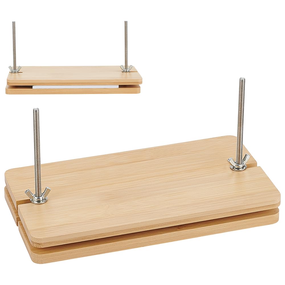 BENECREAT 235x130mm Wooden Book Press Portable, Book Binding Flat Paper Press for Bookbinding Supplies, Home, School, Office