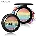 DATEWORK Rainbow Highlight Eyeshadow Palette Baked Blush Face Shimmer Color (1#)