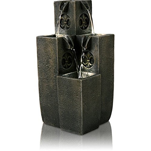 Homedics envirascape fleur-de-lis illuminated relaxation fountain
