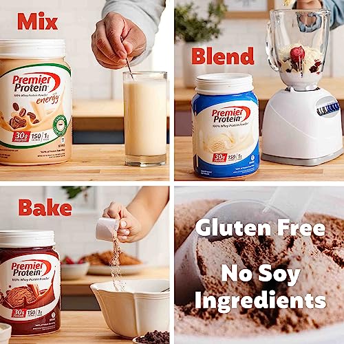 Premier Protein Powder, Vanilla Milkshake, 30g Protein, 1g Sugar, 100