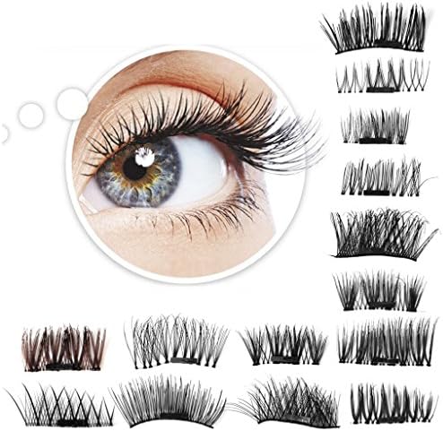 Tsond Longer False Magnetic Eyelashes -Cover the entire eyelids ,Cruelty Free, Dual Magnets, No Glue, Magic 3D Fake Lashes Extension … (052)