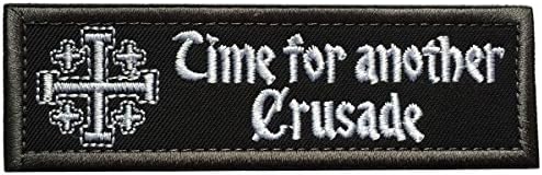 SpaceAuto Time for another Crusade Tactical Morale Patch 3.94" x 1.18" Black & White