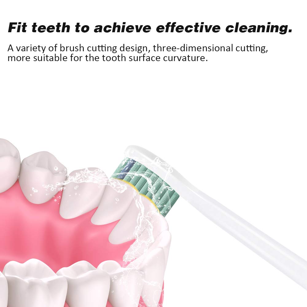 Ersatzbürsten für Philips Sonicare, Zahnbürstenköpfe Ersatzbürstenköpfe für Philips HX3 / 6/9 Elektrische Zahnbürstenköpfe (8pcs)