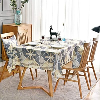 Pinkmemory Square Rectangle Oblong Oval Tablecloth Modern Simple