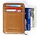 Rfid Blocking Sleeves Genuine Leather Wallet Cool Slim for Men and Women, Mini Front Pocket Wallet With Zipper, Sleeve Card Holder With Id Window