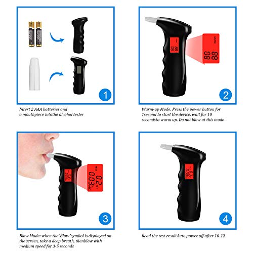 Lovmoo Breathalyzer, Professional Breath Alcohol Tester, High Accuracy